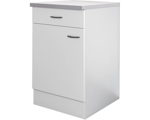 Witte onderkast met lade en deur voor badkamer of keuken