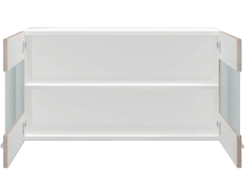 Open wandkast met twee planken