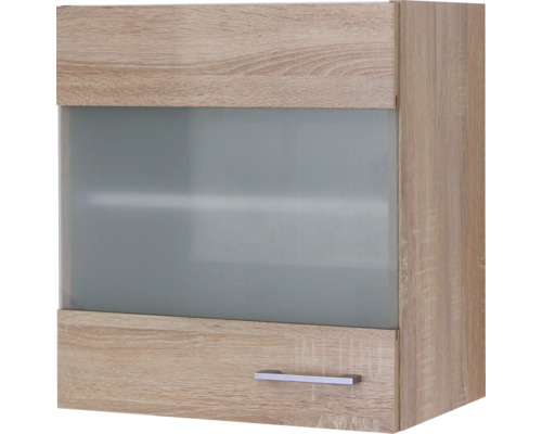 Hangende wandkast met lade en glazen front