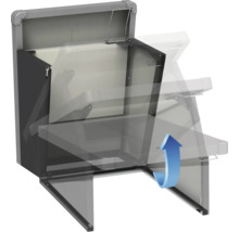Wickeltafel voor wandmontage met opklapbaar werkblad