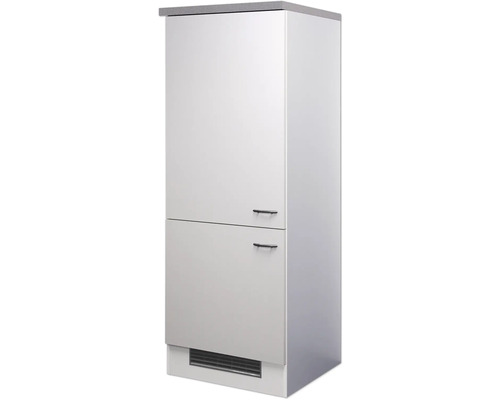 Witte radiatorombouwkast met twee laden