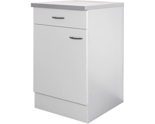 Witte onderkast met lade en werkblad