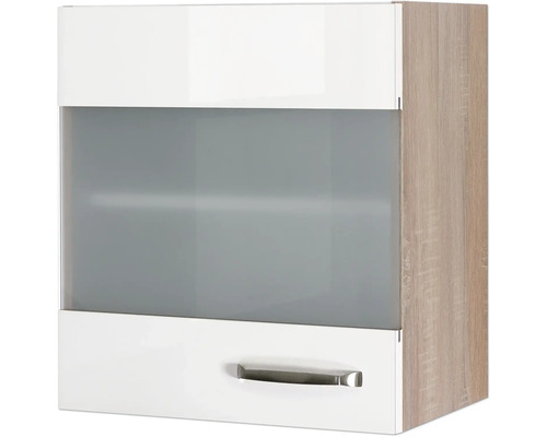 Hangende kast met glazen deur en lade