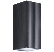 Rechthoekige buitenwandlamp met verticale ribbels