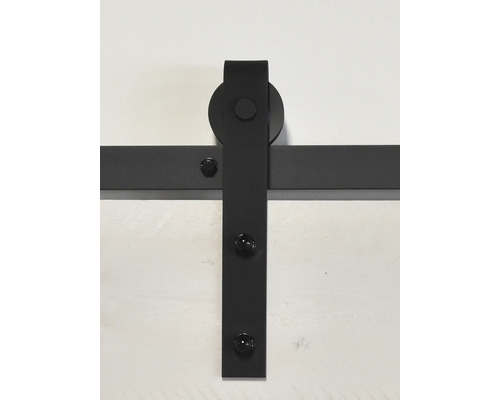 Detail van schuifdeurbeslag van metaal