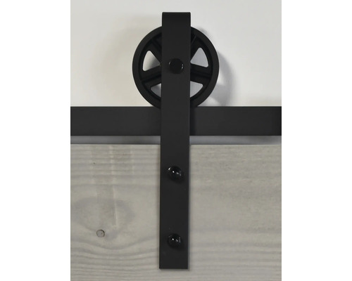 Schuifdeur beslag met rol op houten deur