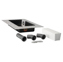 Douche-element set met afvoer, buizen en afdichtingsmanchet