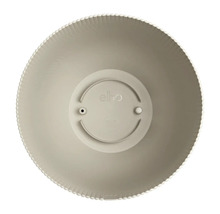 Onderkant van een ronde plantenbak met Elho logo