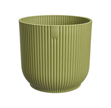 Geribbelde bloempot van kunststof