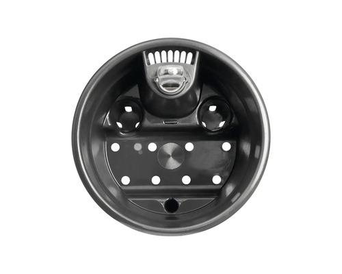 Binnenaanzicht van een plantenbak met irrigatiesysteem