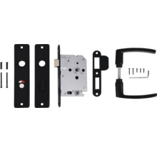 Complete toiletdeurset met slot, grendel, deurkrukset en bevestigingsmateriaal