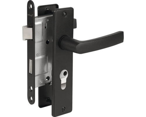 Slot met zwarte handgreep voor binnendeuren