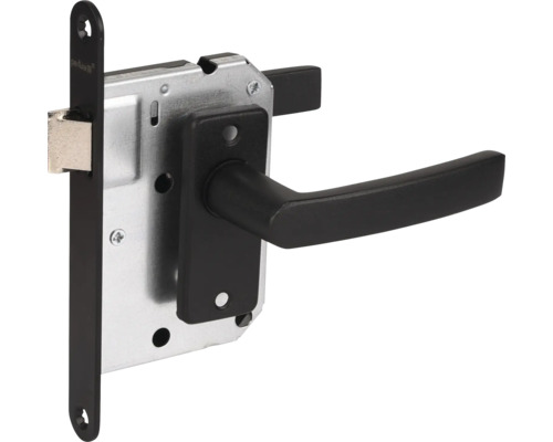 Insteekslot met zwarte deurkruk