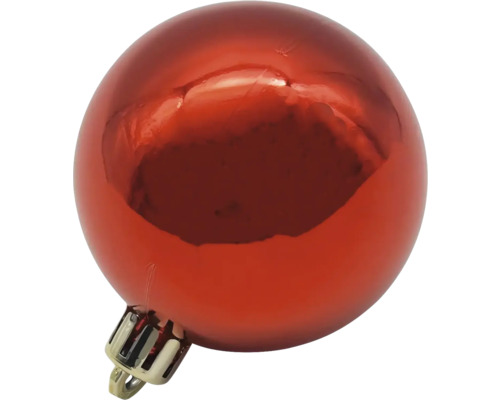 Rode kerstbal van kunststof