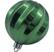 Groene kerstbal met spiraalpatroon