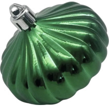 Groene kerstbal met spiraalpatroon