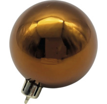 Gouden kunststof kerstbal met ophanghaak
