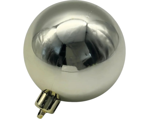 Zilverkleurige kerstbal