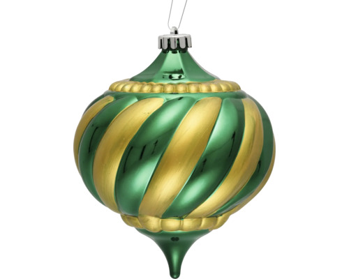 Kerstbal in groen en goud