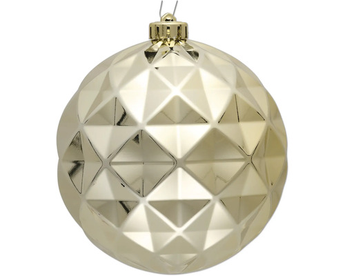 Gouden kerstbal met geometrisch patroon