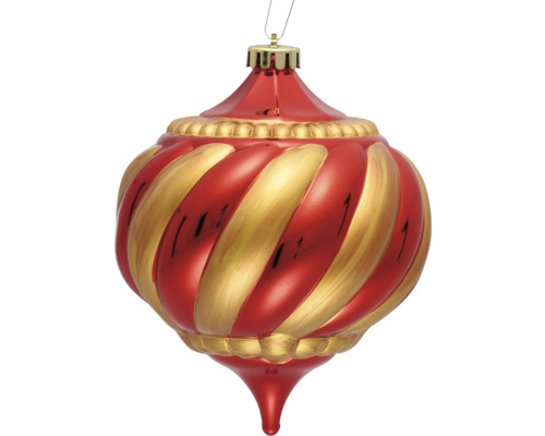 Rode en gouden kerstbal