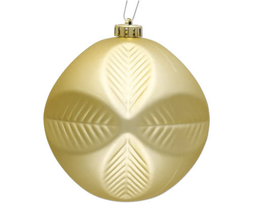 Gouden kerstbal met bladerpatroon