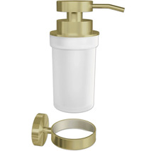 Zeepdispenser met wandhouder van sanitair keramiek en metaal