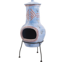 Terrashaard van terracotta met deksel en metalen frame
