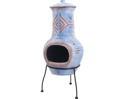 Terrashaard van terracotta met deksel en metalen frame