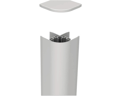 Hoekplank met aluminiumprofiel