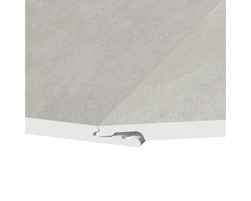 Gedetailleerde weergave van een plint met kliksysteem voor een vloer.