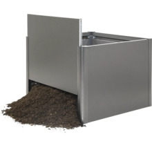 Metalen composteerder met compost