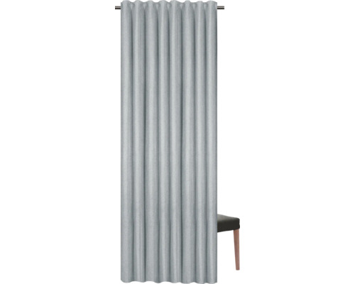 Grijs gordijn met plooiband