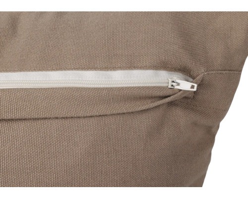 Close-up van een kussen met ritssluiting