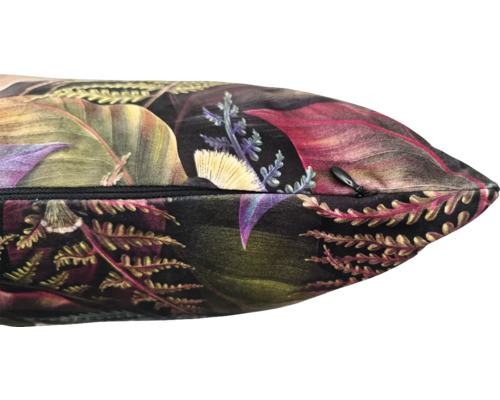 Decoratief kussen met plantenmotief en ritssluiting