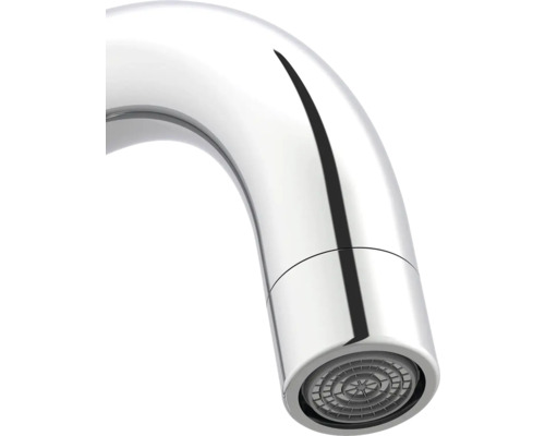 Detail van een metalen kraanuitloop