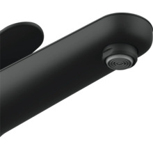 Zwarte kraan met ronde uitloop