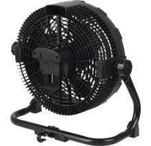 Zwarte ventilator met statief voor gebruik binnenshuis