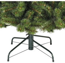 Detailweergave van een kunstkerstboom met metalen voet
