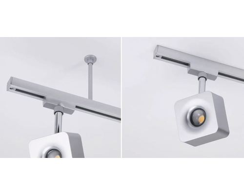 Plafondrail met vierkante ledspot