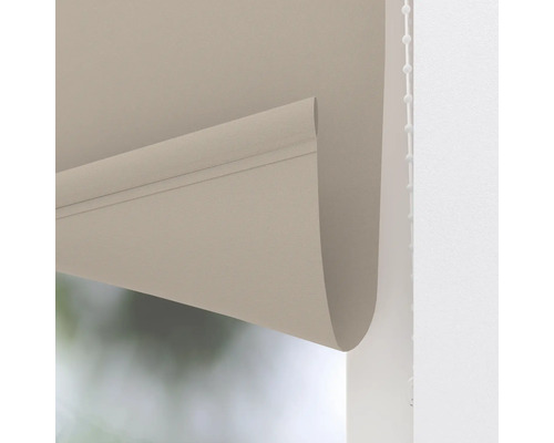Beige zijdelings rolgordijn met kettingbediening