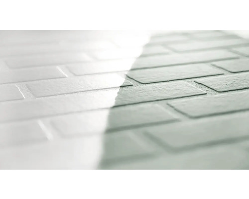 Close-up van een wandtegel in baksteenlook