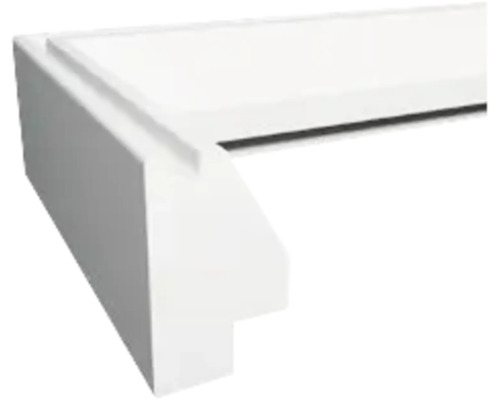 Detailopname van een wit fotolijstprofiel