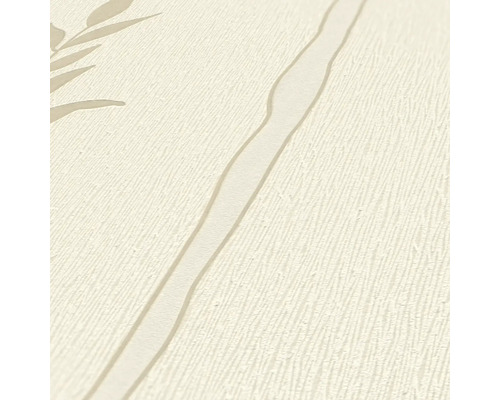 Behang met plantenmotief en strepen