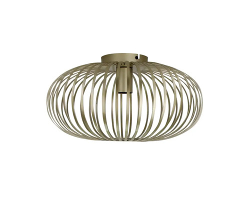 Plafondlamp van metaal, lampenkap in kooivorm