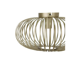 Plafondlamp van metaal met kooiconstructie