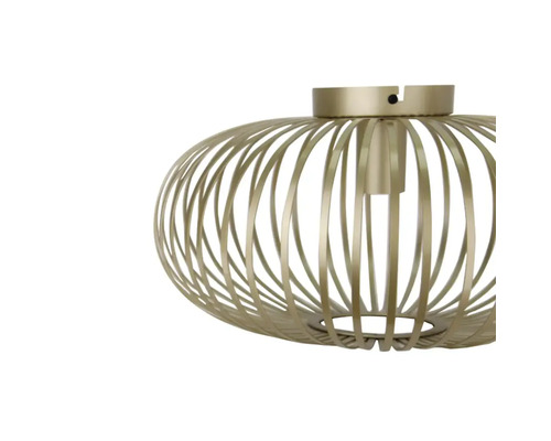 Plafondlamp van metaal met kooiconstructie