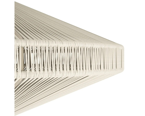 Detailopname van een hanglamp met touwomwikkeling