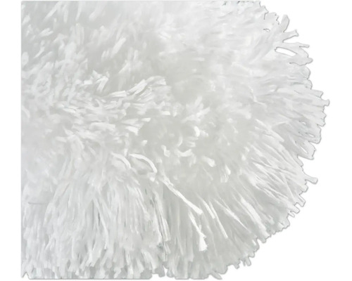 Gedetailleerde weergave van een wit, pluizig kussen.