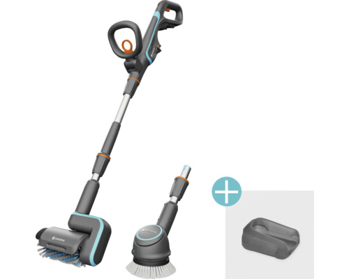 Gardena accuborstel met twee hulpstukken en een opbergvak